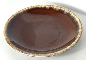 Vintage Hull Keramik USA braun Tropfglasur ofenfest runder Teller 10,5" - Bild 1 von 3