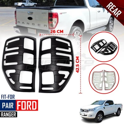 Cubierta de luz de lámpara trasera negra mate para Ford Ranger nueva Wildtrak XLT 2018 19 Foto 1 de 4
