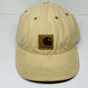 Vintage Men's Carhartt Canvas 100% Cotton Hat Snapback Brown Baseball Cap - Picture 1 of 13