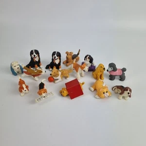 Vintage 90er Jahre kleines Spielzeug Hunde & Katze Konvolut - Bild 1 von 7