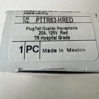 Receptáculo dúplex Pass & Seymour PlugTail PTTR63-HRED 20A 125V rojo Foto 1 de 3