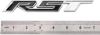 1 RST Emblem Badge for Silverado Tahoe 84319995 2019-202524 Chrome Black - Изображение 1 из 2