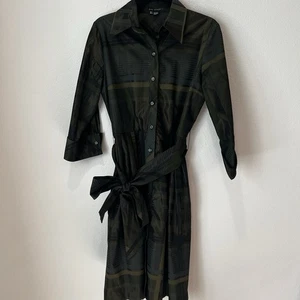 Zara Woman kariertes grünes Hemd mit Gürtel Gr. L Vintage inspiriert schweres Gefühl - Bild 1 von 9