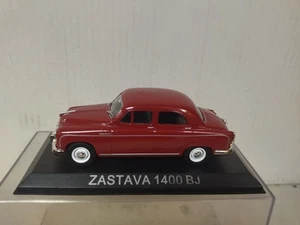 ZASTAVA 1400 BJ (FIAT 1400) DARK RED 1:43 DeAGOSTINI IXO OPEN BOX - Imagen 1 de 4