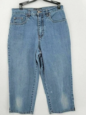 Halston Jeanswear Womens Adult Size 10 Blue Denim Capris Light High Rise - Image 1 of 4