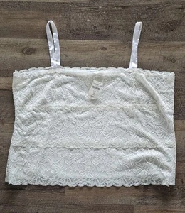 NWT Coldwater Creek Size 3X Lace Cami Camisole Top Cream Romantic Feminine - Picture 1 of 14