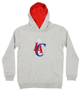 Adidas NBA Youth Boys Los Angeles Clippers Prime Pullover Hoodie, Gray - Picture 1 of 5