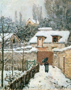 Impresión artística Snow at Louveciennes de Alfred Sisley 11"x14" - Imagen 1 de 4