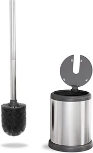 Brush with Lid - Sleek Toilet Bowl Brush and Holder - Toilet Scrubber Brush Set - Picture 1 of 6