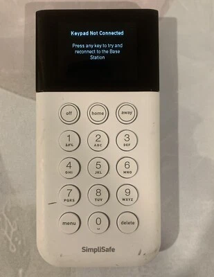 SimpliSafe Keypad GEN 3 Wireless White SSKP3-W Touch-to-Wake Home Security - Image 1 of 4