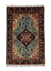 Rug Handmade Kazak, Traditional Oriental Area Afghan Carpet, Hand-Knotted, Wool - Picture 1 of 6
