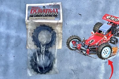 Hobbico Duratrax RC 1:10 Front Wide Full Spike Tires DTXC5012 PAIR RC10 Tamiya - Image 1 of 4