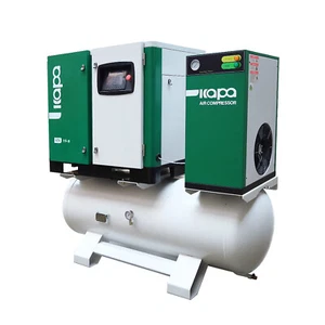 220V 3 Phase 20 HP Portable Rotary Screw Air Compressor W/ Air Dryer + Air Tank - Picture 1 of 13