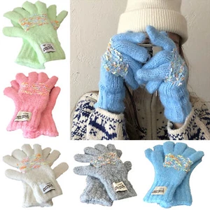 Winter Gloves Multicolor Knitted Fingerless Glove Warmer Mittens - Picture 1 of 15