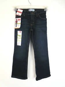 Wrangler Boys Boot Cut Size 8 Slim Dark Denim Blue Flex Jeans Pants New
