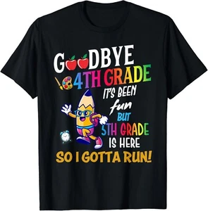 Goodbye 4th Grade Hello 5th Grade Back To School Gift Unisex T-Shirt - Picture 1 of 3