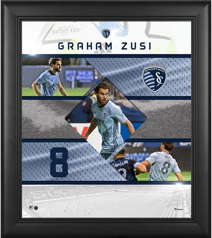 Graham Zusi Sporting Kansas City Framed 15x17 Stitched Stars Collage Cover