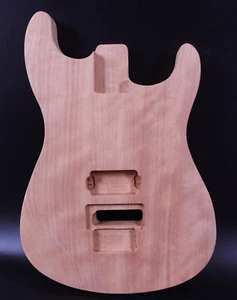 Unfinished Guitar Body Replacement  H Style Mahogany DIY Guitar locking nut - Picture 1 of 6