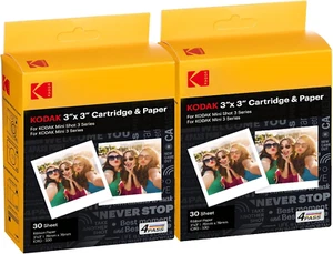 4PASS 7.5 x 7.5 cm Film Cartridge (60 Sheets) for KODAK Mini 3 Retro and Mini - Picture 1 of 12