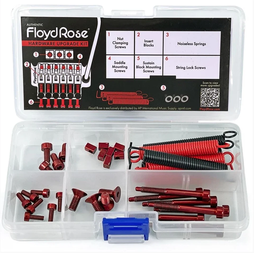Genuine Floyd Rose Stainless Steel Hardware Upgrade Kit Red - FRUK1-SS-RD - Image 1 of 1