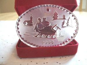 Waterford 1999 Joys of Winter SLEIGHRIDE Ornament MIB - Imagen 1 de 2