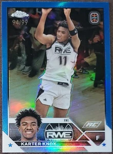 2024 Topps Chrome Overtime Elite KARTER KNOX Blue Refractor Card #94/99 - Foto 1 di 1