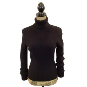 Kenar Cashmere Turtleneck Sweater Womens Large Black - Picture 1 of 8