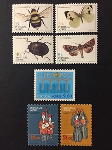 Portugal 1984 - Sellos de las Azores - Mariposas, Disfraces, Puentes Europa MNH - Imagen 1 de 1