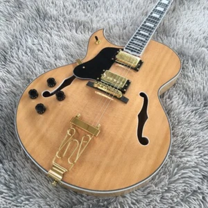 Chitarra elettrica mancina ES Bydland abete superiore corpo cavo Jazz Archtop - Foto 1 di 7