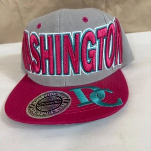 Casquette City Hunter Ball Washington DC gris et rose Snap Back originale neuve - Photo 1/6