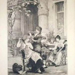 Un inodoro al aire libre grabado por Hamilton Hamilton por Gebbie And Co Luke Fields 1891 - Imagen 1 de 13