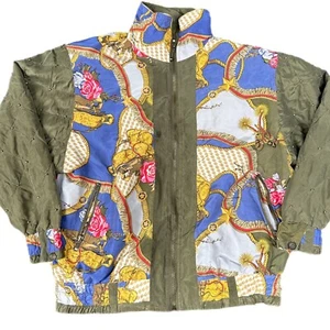 Clipper Bay Full Zip Vintage Crazy Nylon Jacket Retro 80s Coat Size s - Picture 1 of 12