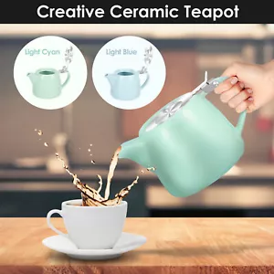 550ml Ceramic Teapot Jug With Infuser Coffee Tea Leaf Herbal Pot AU⇕ - Picture 1 of 19