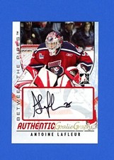 2007-08 IN THE GAME BETWEEN THE PIPES ANTOINE LAFLEUR GOALIE GRAPHS AUTO ROCKET