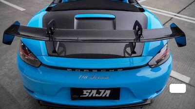 Real Carbon Fiber Rear Spoiler Wing For Porsche 718 981 987 Boxter Cayman  - Image 1 of 4