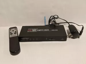 Monoprice HDMI Switcher HDX-501 Built In 5 Port w/ Remote and Power Cord - Picture 1 of 6