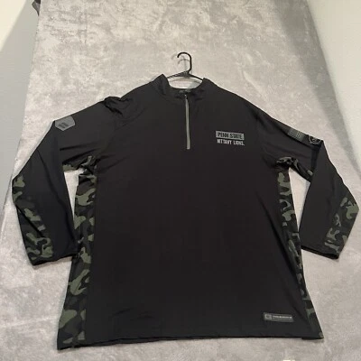 Penn State Nittany Lions 1/4 Zip Mens 3XLT Tall Black Military Appreciation OHT - Image 1 of 4