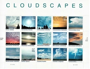 US 2004 CLOUDSCAPES MINT SHEET, USPS SCRAPBOOK, & AMSTRONG FIRST DAY COVER - Picture 1 of 4