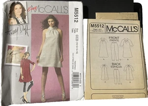 McCalls Muster #M5512 Misses gefüttert Kleid Leggings Hilary Duff ungeschnitten 10 12 14 16 - Bild 1 von 3