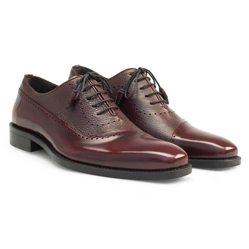 Mezlan Postdam Burgundy Calfskin Leather Mens Oxford (burgundy 11 M)