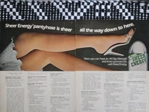 1980 Women's L'eggs Sheer Energy pantyhose All Way Down Sexy Legs vintage ad - Picture 1 of 1