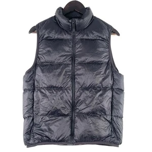 Uniqlo Ultra Light Duck Down Vest Womens XS Black Full Zip Insulated Wide Quilt - Picture 1 of 6