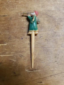Vintage Christmas Angel With A Trumpet Horn Cake Cupcake Pick Topper - Picture 1 of 24