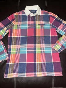 Polo Sport Ralph Lauren Madras Rugby Camisa Cuadros Manga Larga Hombre’s Talla S - Imagen 1 de 7