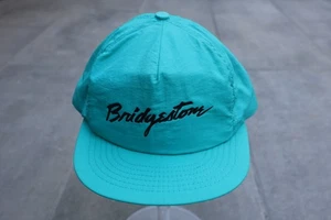 Cappello Berretto Vintage Bridgestone Nylon Snapback Teal/Nero - Foto 1 di 8