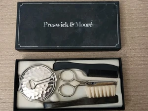Vintage Unused Preswick Moore Mens Grooming Kit Mustache Beard Made In Germany  - Picture 1 of 1