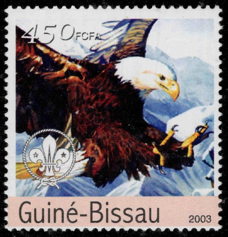 GUINEA BISSAU Mi 2348 - Bald Eagle "Haliaeetus leucocephalus" (pc33562) — 第 1/1 张图片