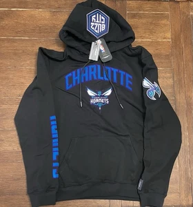 Men’s Pro Standard Size L Charlotte Hornets Black Embroidered Hoodie NWT NBA - Picture 1 of 5