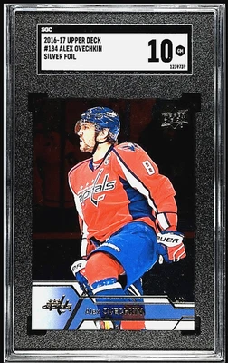 2016-17 Upper Deck folha de prata Alex Ovechkin Alexander Ovechkin #184 SGC 10 gema - Imagem 1 de 2