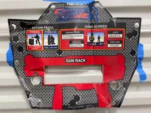 NOS Namco CRISIS ZONE Control Panel Overlay - ROUGH SHAPE - NEW OLD STOCK - Picture 1 of 8